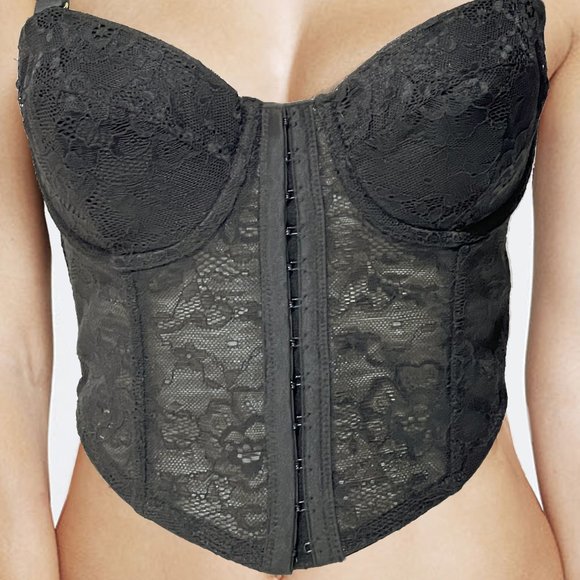 NEW Juicy Couture Sexy Lace Corset Bustier Top Lingerie Bra - Picture 5 of 13